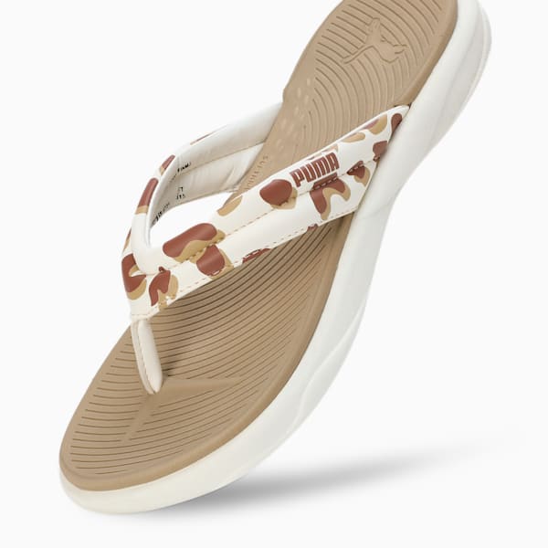 Royalcat Softride Cara Women's Flip-Flops, Warm White-Prairie Tan-Brown Mushroom, extralarge-IND